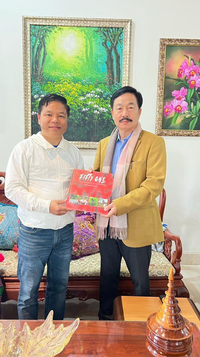 Tapir Gao (@gaotapir) on Twitter photo I am delighted to have received a Coffee Table Book (CTB) Titled FIFTY ONE from HMLA 51 Nampong Appreciated team 51 Nampong under the Leadership of young Legislator <a href="/Laisam_Simai/">Laisam Simai</a> for captitualising the beautiful concept of compiling rich heritage under one Book. <a href="/PemaKhanduBJP/">Pema Khandu པདྨ་མཁའ་འགྲོ་།</a> I am delighted to have received a Coffee Table Book (CTB) Titled FIFTY ONE from HMLA 51 Nampong Appreciated team 51 Nampong under the Leadership of young Legislator <a href="/Laisam_Simai/">Laisam Simai</a> for captitualising the beautiful concept of compiling rich heritage under one Book. <a href="/PemaKhanduBJP/">Pema Khandu པདྨ་མཁའ་འགྲོ་།</a>
