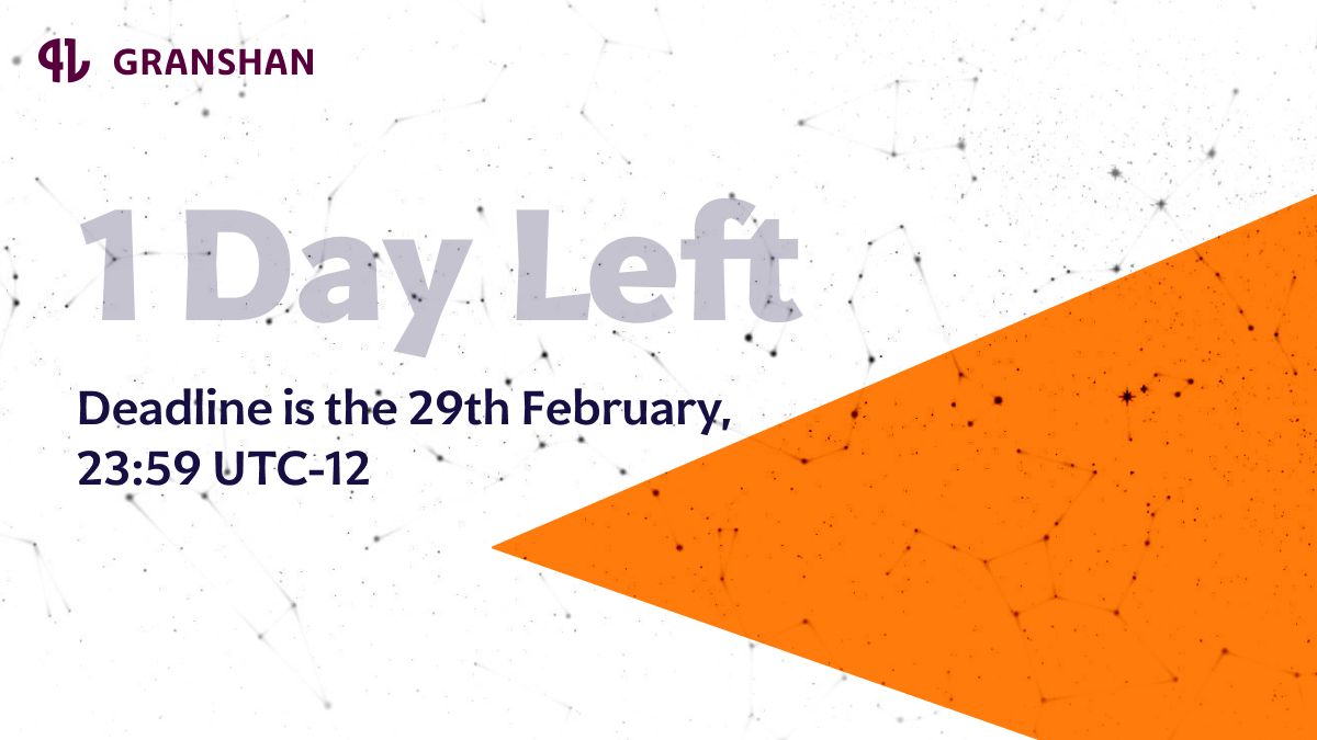 Time's ticking away! Only 1 day remains for you to submit your remarkable entries for the 13th GRANSHAN Competition! Unleash your creativity and become a part of this extraordinary journey. 🕒✨