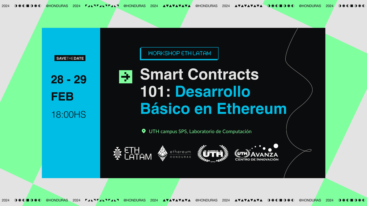 EthereumSPS's tweet photo. ¡Hoy continuamos con nuestra gira universitaria en el #RumboaETHLatam, esta vez junto a @UTHEDU! 🚀 No te pierdas nuestro workshop 'Smart Contracts 101: Desarrollo en Ethereum' en el Taller de Computación de 6 a 9 PM. ¡Nos vemos allí! 👩‍💻👨‍💻 @uthavanza #Ethereum #SanPedroSula https://t.co/VE3r7rWOzX