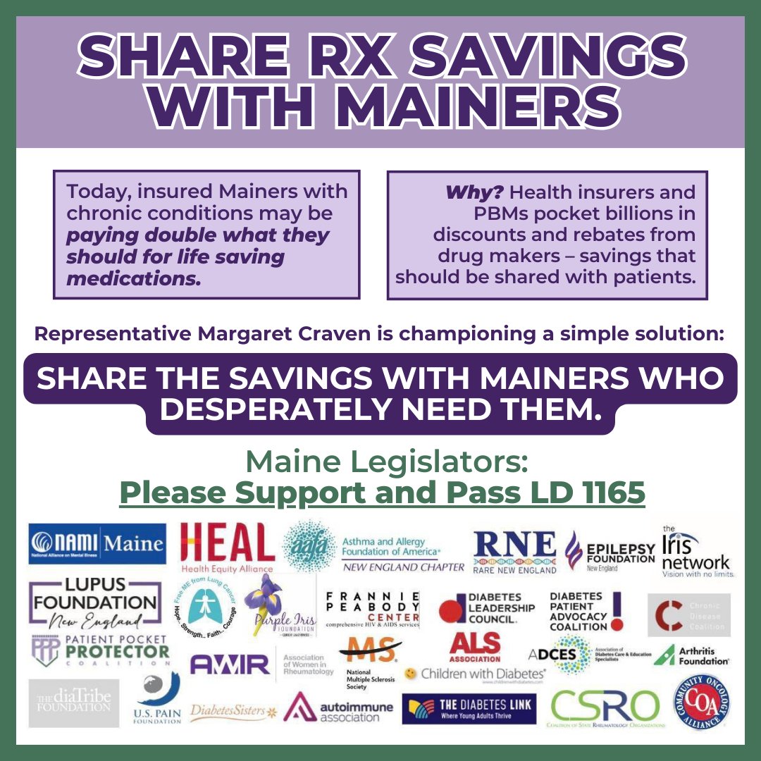 PatientPocket's tweet photo. @MaineHouseDems and @MaineHouseGOP: Support LD1165 TOMORROW and put patients over profits. https://t.co/l9lnNlwc3Z