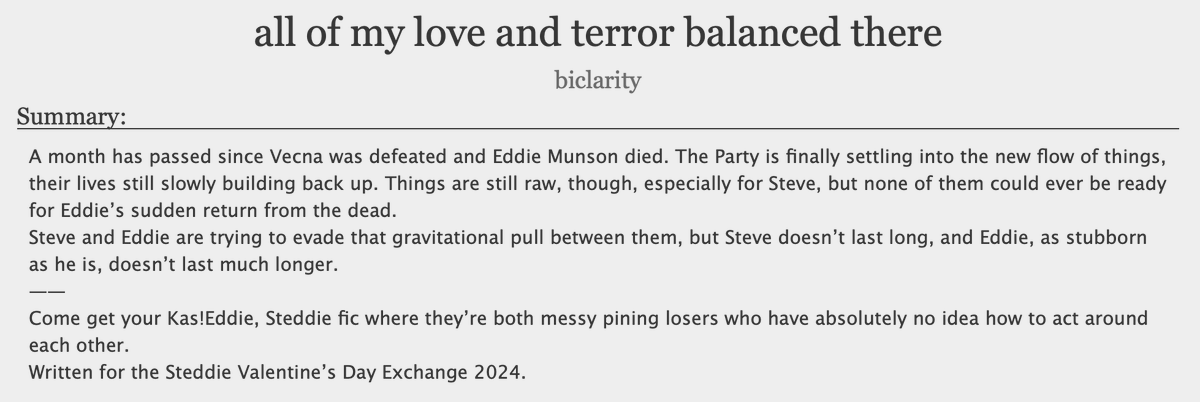 biclarity_'s tweet photo. It's extremely late but, finally, here's my Valentine's Day Exchange fic for @iwatchthe_bees 

There may also be an extra surprise in the notes <3

Fic link here: https://t.co/UG7s8alhc8 https://t.co/J2OltMCDLy