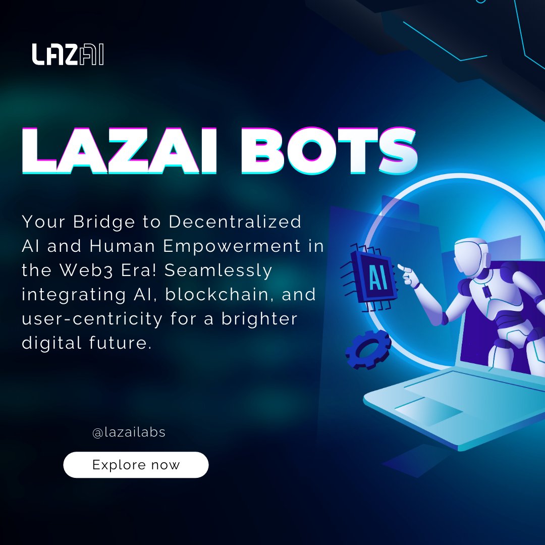 LazAINetwork's tweet photo. Fun Fact: LazAI's decentralized AI bots are like personal digital assistants, tailored to your unique preferences and values. Experience the future of AI interaction! 🚀
#DecentralizedAI #PersonalizedTech #FutureTech https://t.co/nOeKGP4IeD