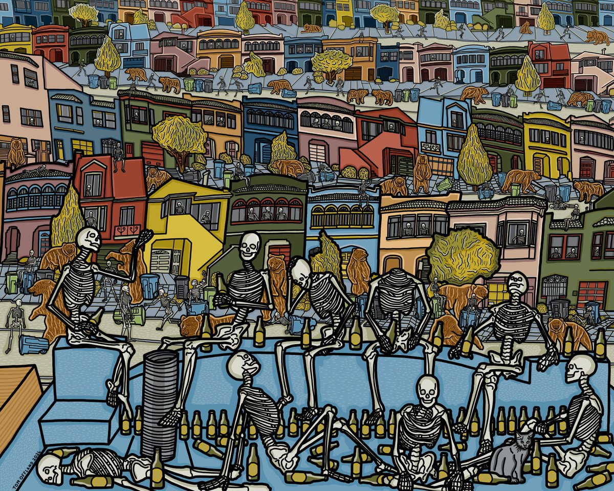 tomoffland's tweet photo. New #digitalart painting: Skeleton Crew 💀🦴 https://t.co/iZQeGdT0vw