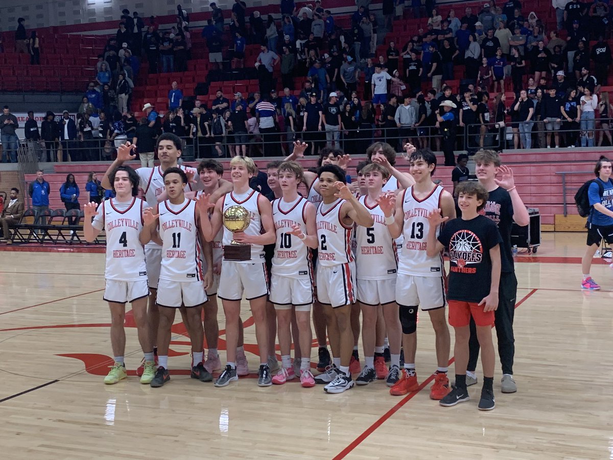 Ballgame!! <a href="/CHHS_Hoops/">Colleyville Heritage</a> are Regional Quarterfinal champs!! Round 4 here we come. <a href="/TheVilleHoops/">CHHS Hoops Boys Booster Club</a> @Supt_GCISD <a href="/GCISD/">Grapevine-Colleyville ISD</a> <a href="/_Jerry_Edwards/">Jerry Edwards</a> <a href="/CHPantherPride/">Colleyville Heritage</a>