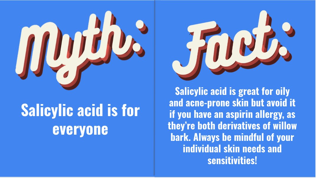 #salicylicacid #aspirin #aspirinallergy #ASA #willowbark #skinallergy #skinsenstivity #senstiveskin #oilyskin #skinacne #sensitiveskincare #skincare #skincareproducts #individualskincare #dermatology #skinmyths