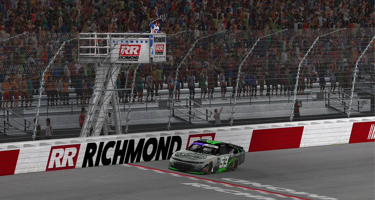 realbrandonbme's tweet photo. 🟢 P15 / 🏁 P9
📍 Richmond 

Heck of a run for a Top 10! Caught up and ran 5th for awhile but a late race caution changed some things, overall, SOLID day!

@RacingLocker 

#iRacing #SimRacing #eNASCAR #LetsGetCookin https://t.co/H1sMFMgOSS