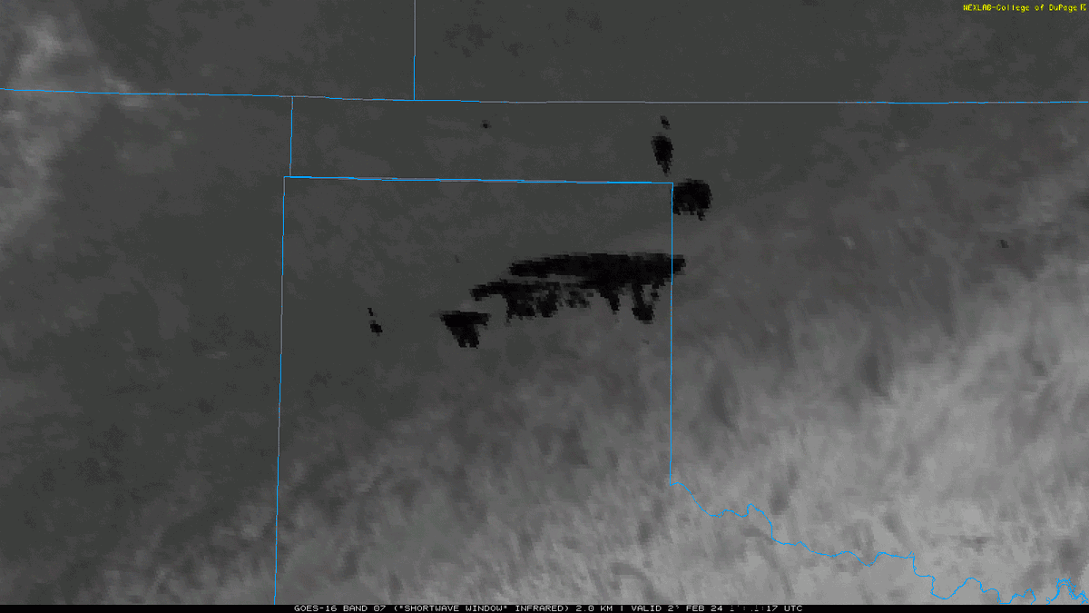 macho_diamond's tweet image. Here's a stack of Goes short-wave infrared throughout today showing the true extent of the fires in the Texas and Oklahoma panhandles, including the massive Smokehouse Creek Fire. We can estimate that over 2,000 square miles have burned based on this satellite imagery! #Texasfire