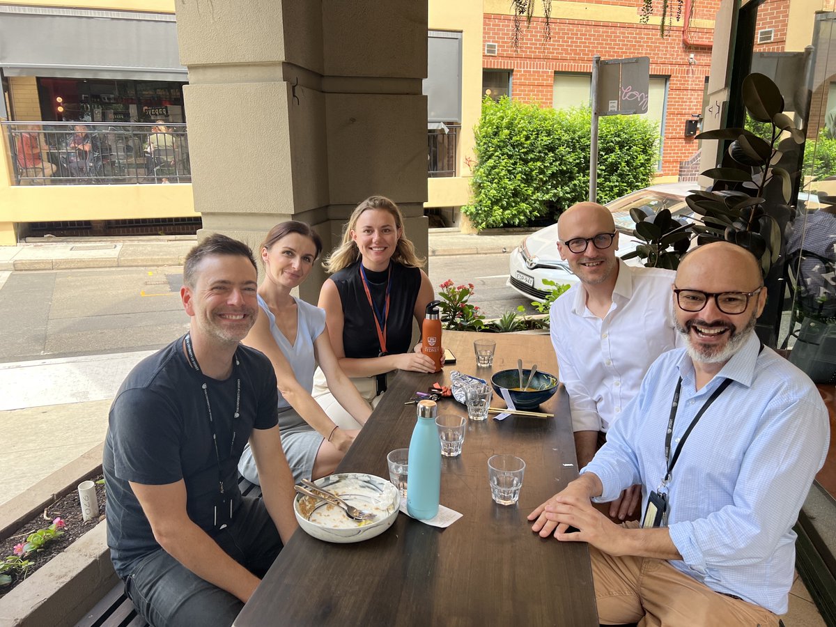 Muireann_Irish's tweet photo. It's always a treat to have international colleagues visit us @Frontier_Usyd. Huge thanks to Dr. Alexander Santillo @biofinder_study 🇸🇪 for an impressive talk and a very nice lunch afterwards! https://t.co/KbQSpBc6sZ