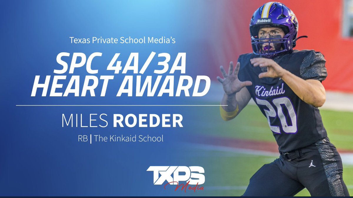 I am blessed to be honored with the heart of the team award by Texas Private School Media.