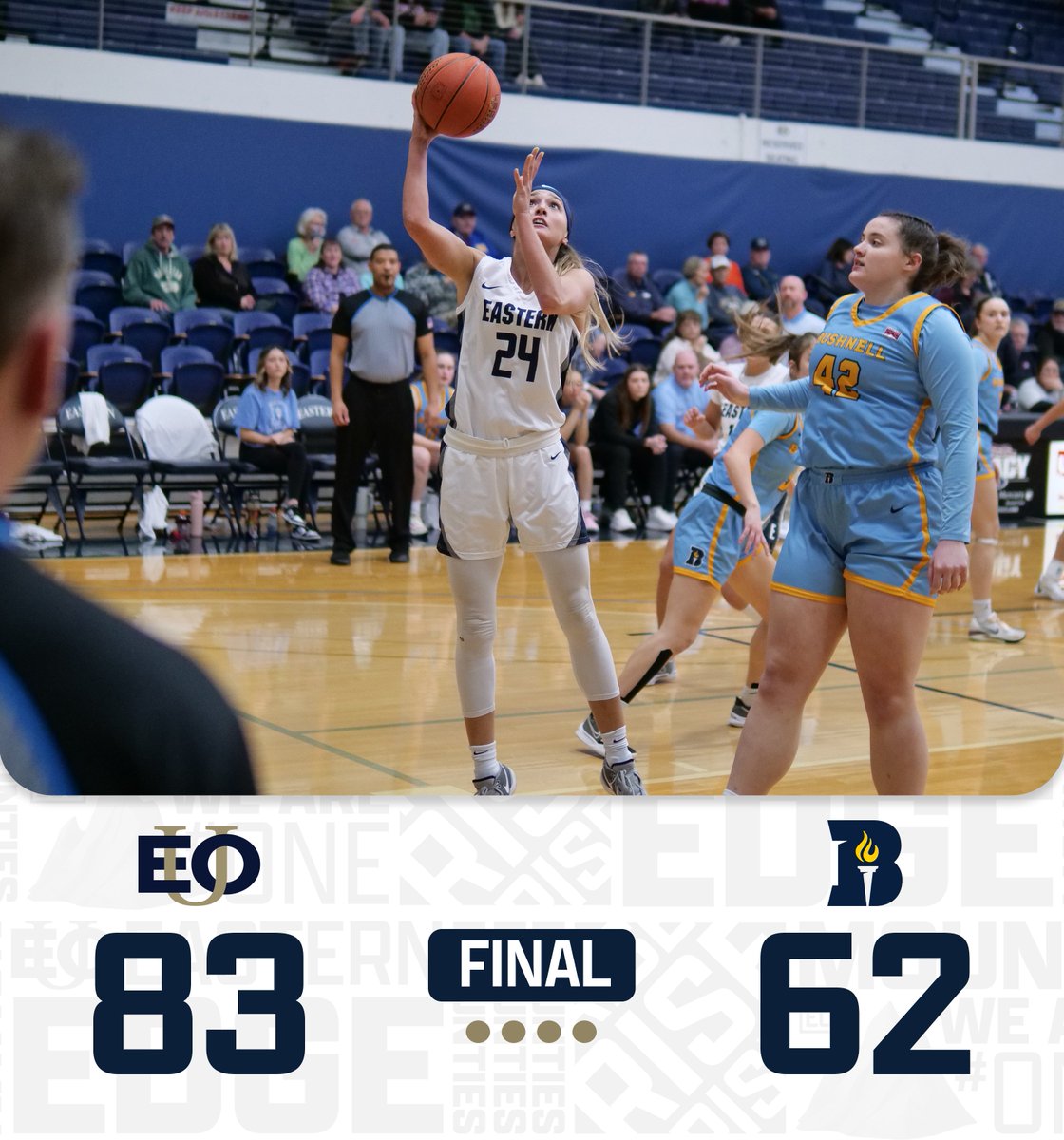 𝘽𝙀𝙑𝙀𝙍𝙇𝙔. 𝙎𝙇𝘼𝙏𝙀𝙍.

The senior delivers 22 points and 19 rebounds for the Mounties, securing a double-double and sending Eastern Oregon to the CCC Semifinals!

#MountUp | #EOUwbb