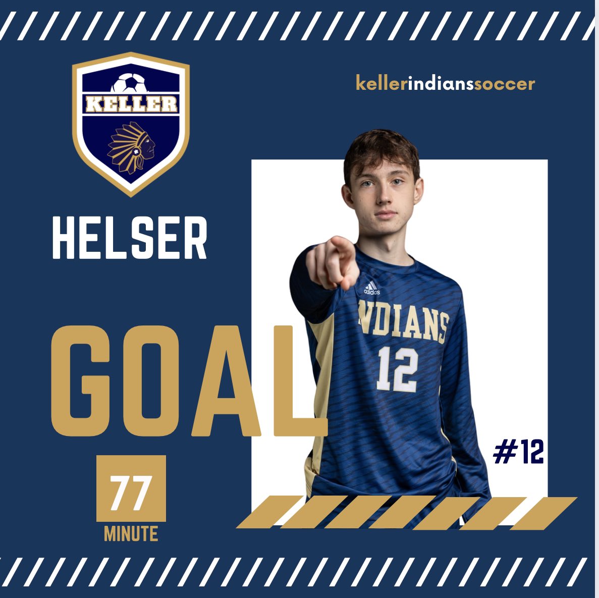 A brace for Helser puts the Indians up 6-2!