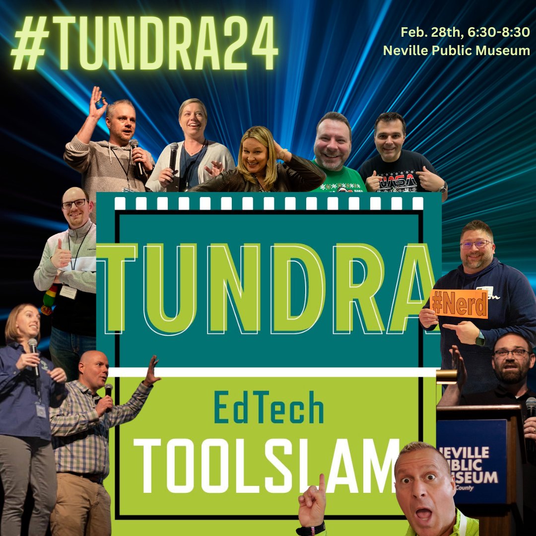 My favorite day of the year…#Tundra24 ToolSlam!  Can’t wait to learn about <a href="/magicschoolai/">MagicSchool AI 💜 🪄✨</a>, <a href="/briskteaching/">Brisk Teaching</a>, <a href="/baamboozle/">Baamboozle</a>, Google NotebookLM, <a href="/GetSchoolAI/">SchoolAI</a>, UDL with Ludia AI, <a href="/powerpoint/">PowerPoint</a>, @DiffitAp, <a href="/canva/">Canva</a>, and@LEGO_Education. Thank you for hosting <a href="/NevilleMuseum/">NevillePublicMuseum</a>