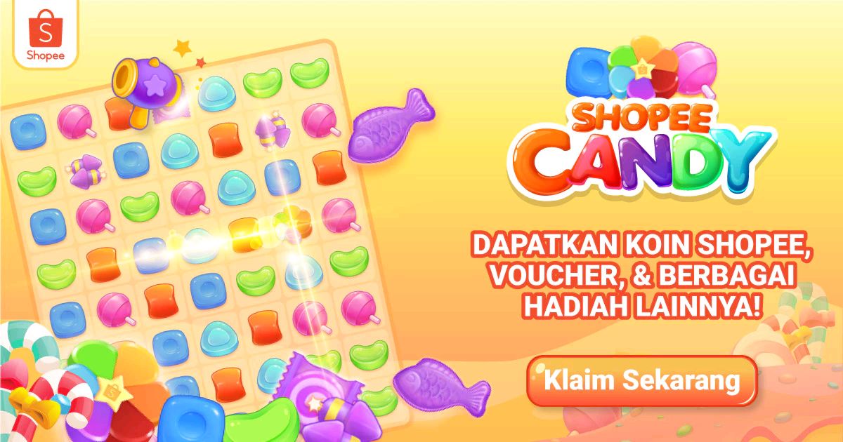 Ayo main Shopee Candy untuk memenangkan berbagai hadiah dan Koin Shopee! shp.ee/vsgzn0513mn