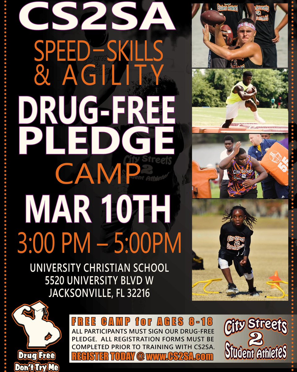 It’s #GrindTime! See you there! Register TODAY at CS2SA.com/events. #DrugFreeDontTryMe