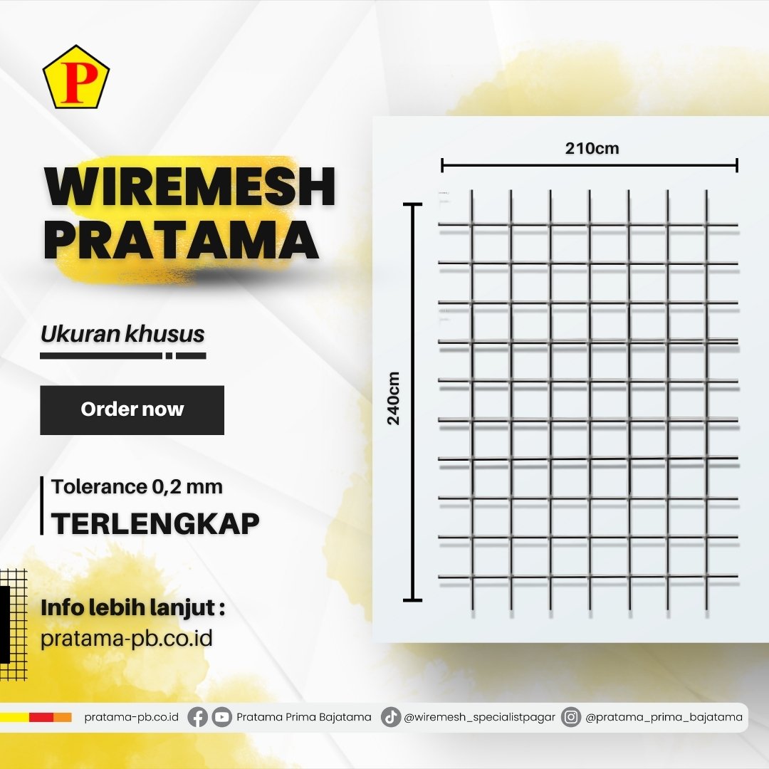 PBajatama's tweet image. Wiremesh Pratama Ukuran Khusus dan Terlengka

 Dengan ukuran terlengkap, Pratama memiliki wiremesh dengan ukuran khusus yang dikenal dengan Wiremesh Pratama untuk memudahkan kita dalam menyesuaikan kebutuhan konstruksi yang memiliki skala khusus atau lebih kecil

#wiremeshpratama