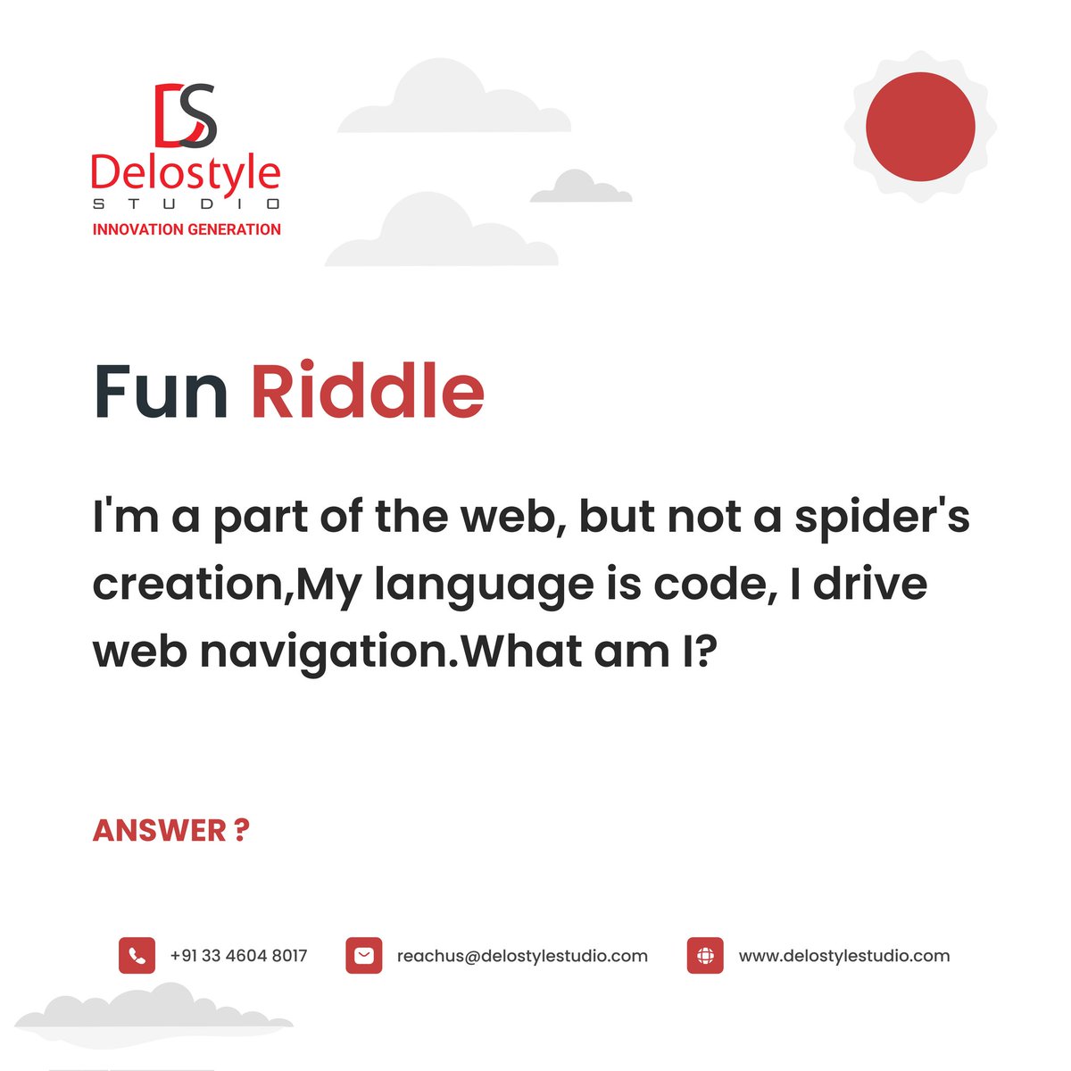 Guess what I am??
.
.
.
.
.
.
.
#funriddle #riddles #digitalmarketingstrategy #MarketingTips #software #development