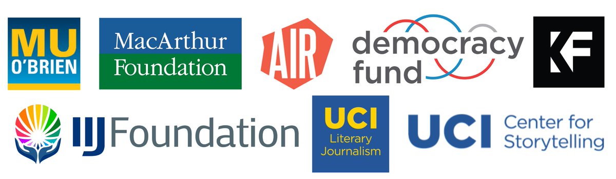 Huge thanks to our volunteers and #iij24 conference supporters: @macfound @knightfdn @DemocracyFund @MUOBrien @UCILitJ @AIRmedia Very excited for two days of #freelance #journalism learning!
