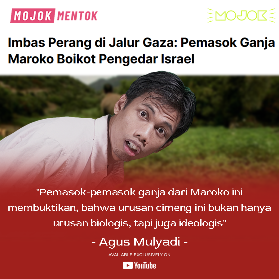 prayitcupang's tweet photo. Pemasok Ganja Maroko Boikot Pengedar Israel - https://t.co/Dtj5kWabTD

Apkah itu bisa membantu menghentikan agresi Israel kpd Palestina? Tentu sj tidak. Tapi yang jelas, apapun usaha untuk bikin repot orang-orang Israel, akan selalu menjadi bagian dari solidaritas kpd Palestina. https://t.co/NfGQpiIW32