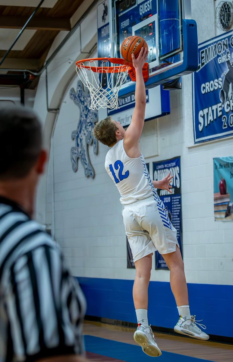 Great team win with Jacob Sonsalla 17 pts 3-3 from 3pt leading the way.  Blair Ham added 14 with 7 rebounds and Nathan Penfield gave 11 points.   5 others scored the rest to give the Cowboys a 43 point win.  Next round is Friday @ home vs. Timber Lake.