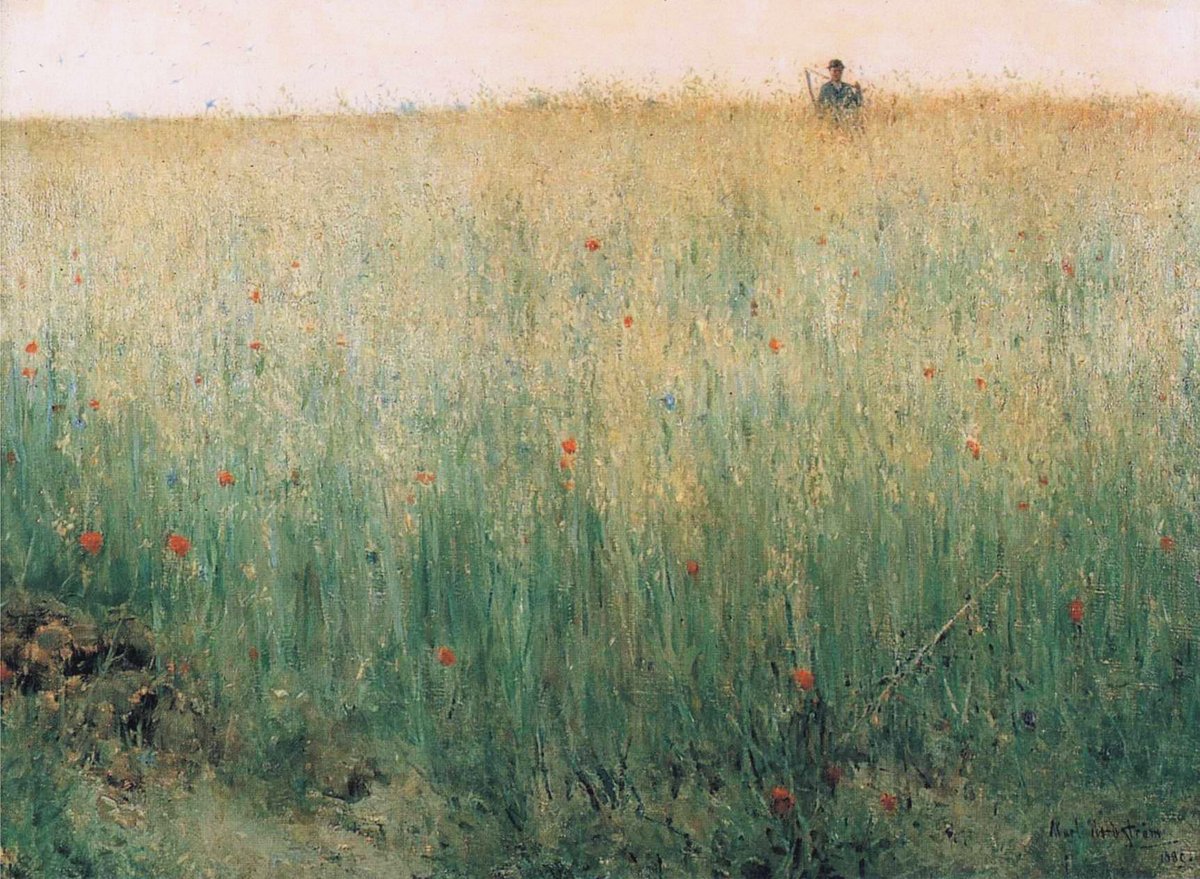 Karl Nordström Oat Field, Grez 1885