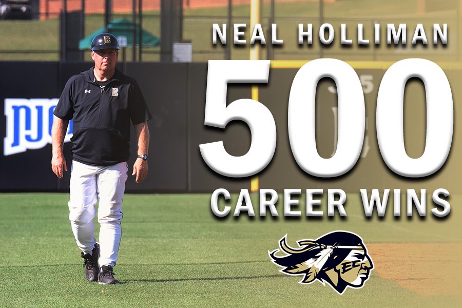 And with tonight's win, Head Baseball Coach Neal Holliman has earned his 500th career win at East Central Community College. 

#WarriorStrong