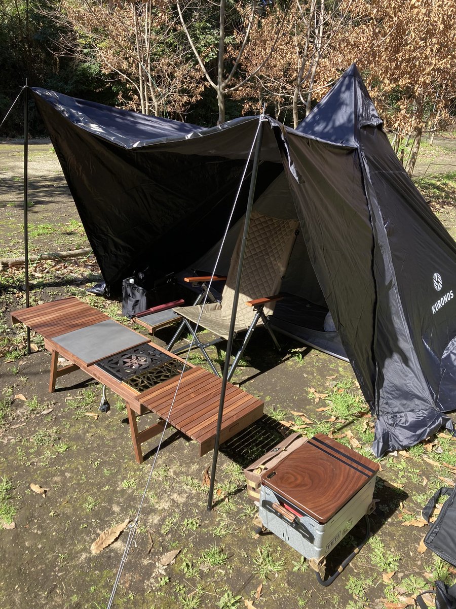 Mahjong_Camp's tweet image. エクステンションも初使用✨

ソロだし、デイキャンプだしオーパースペックすぎるレイアウトだけど、カッコよすぎません😍？？(自画自賛)

#黒ノ巣会
#WHATWEWANT
#EXTENSIONTABLE