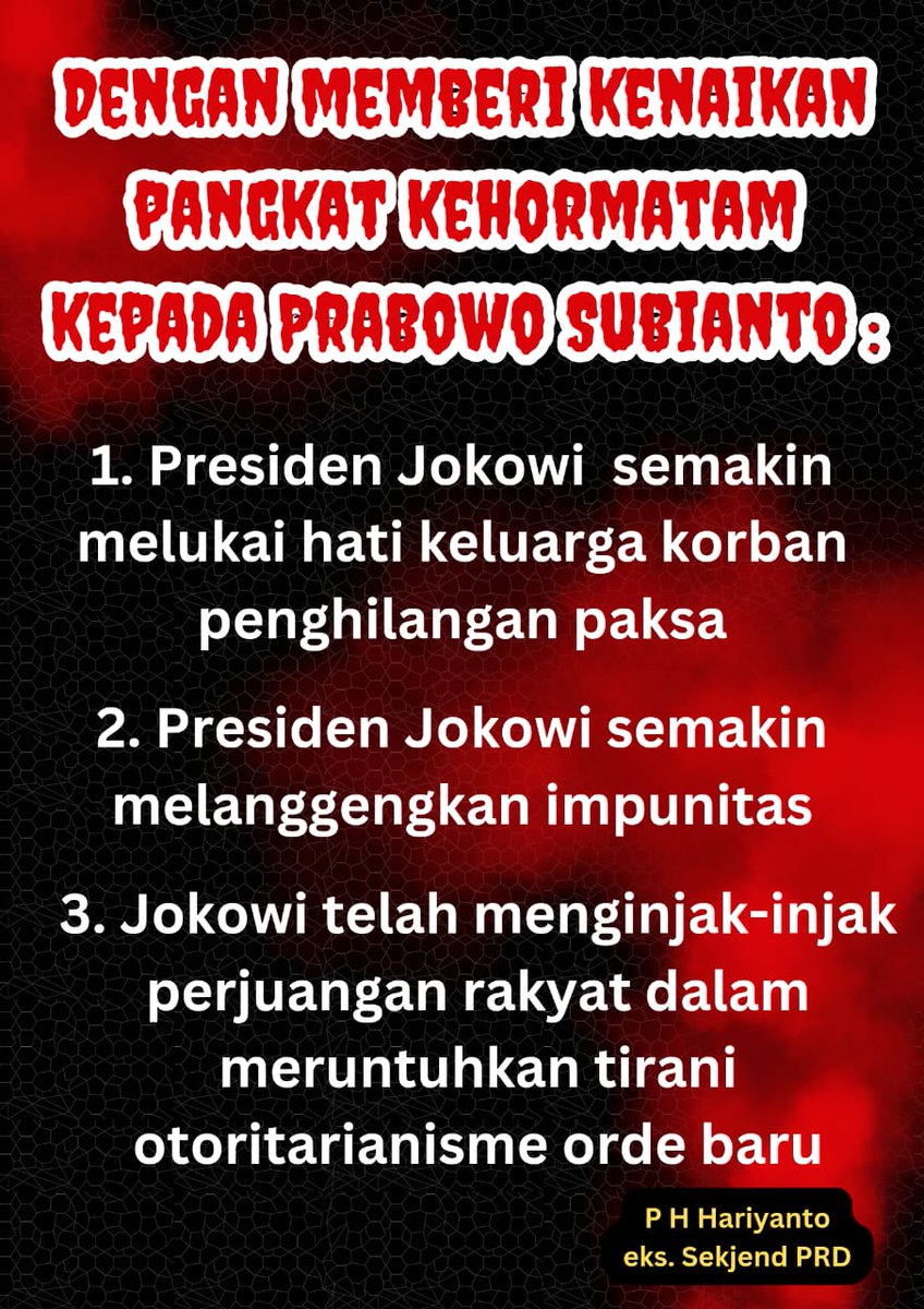 Nasib aktivis 98 yg hilang semakin jauh...