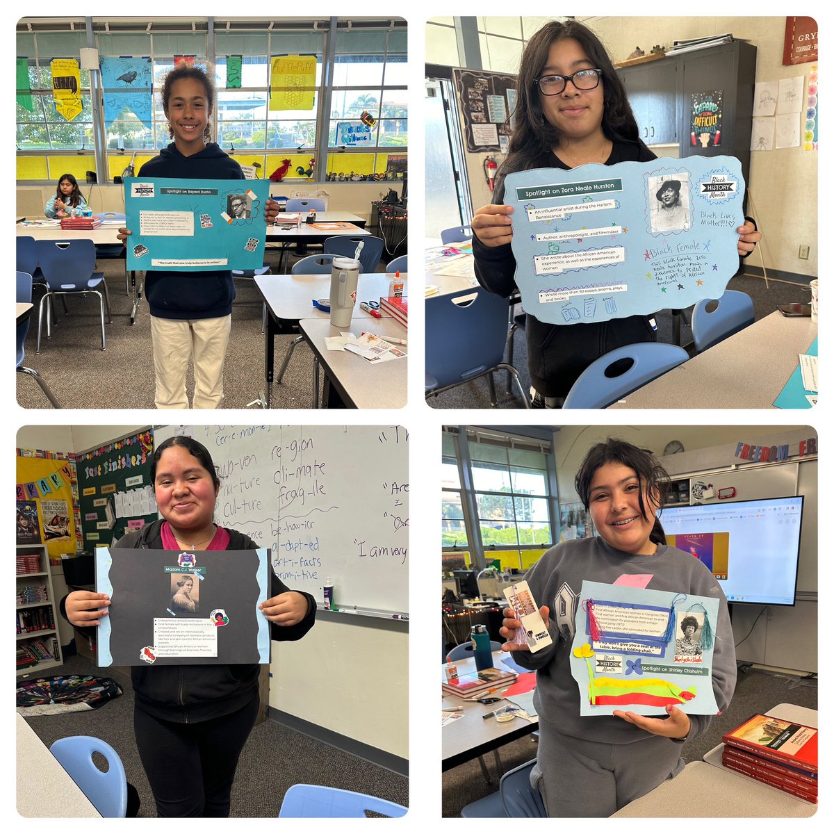 Today VIDA’s Multicultural Club celebrated Black History Month. We learned about the  many black people that made an impact throughout history and greatly contributed to American society. We created posters that spotlighted many of those who made such contributions. 
<a href="/VIDASHARKS/">VIDA (6-8 Magnet)</a>