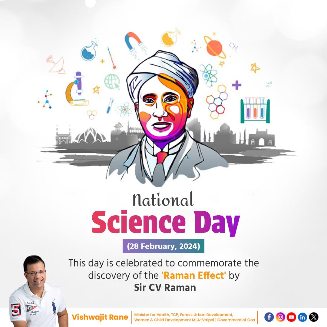 To commemorate the groundbreaking discovery of the Raman Effect, #NationalScienceDay is celebrated. Sir C.V. Raman's pioneering work in light scattering has illuminated our understanding of molecular interactions. A testament to the power of scientific curiosity and dedication.