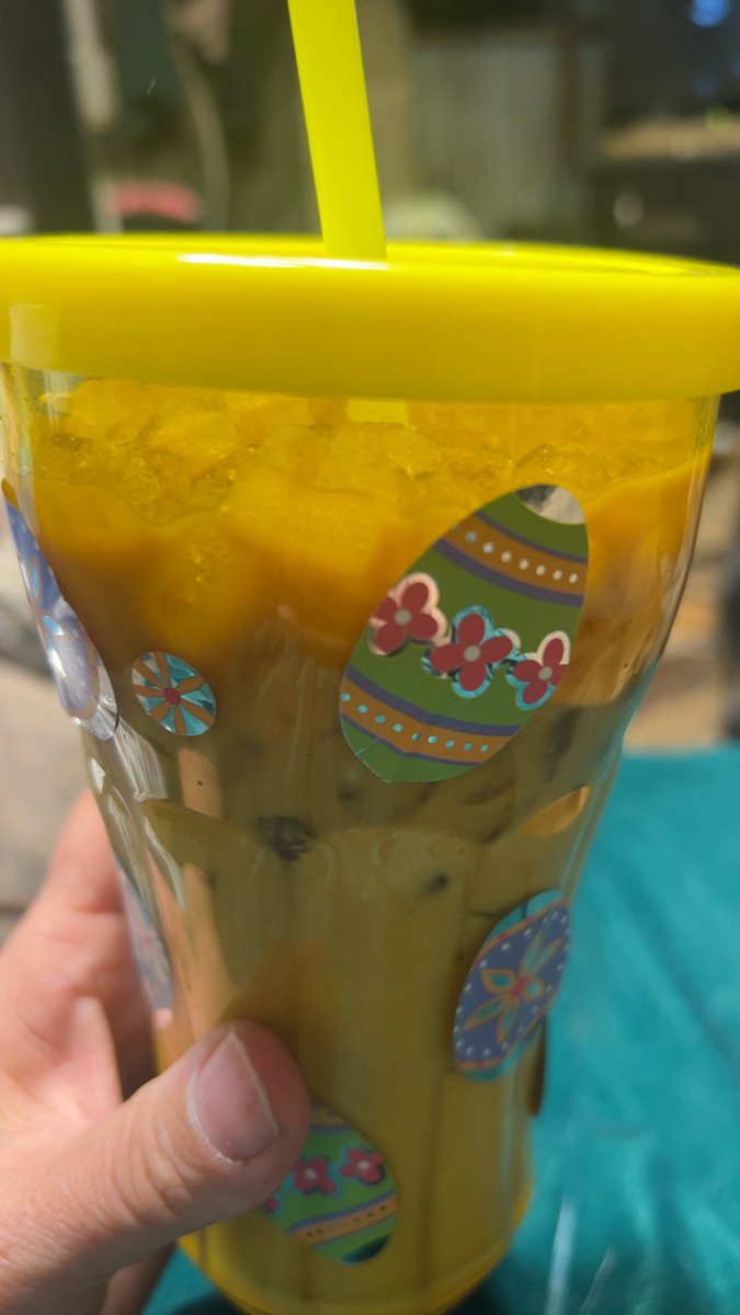 joni_kennedy's tweet image. When your hubby surprises you with a bag of Sonic ice, Hershey’s Chocolate Caramel Creamer &amp;amp; a Coffee tumbler he designed himself with Easter Egg stickers lol #easter2024 #easterstickers #sonicice @sonicdrivein @hersheys #icedcoffee #coffee #coffeelover #coffeelife #coffeecup