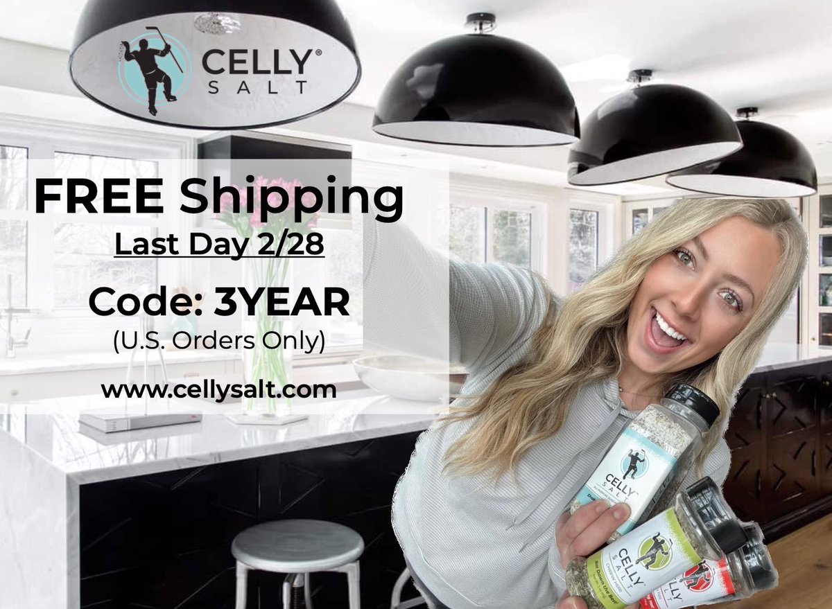 Celly Salt’s last day for FREE Shipping is 2/28. 

It’s time to Celly with us. Order a bottle or two. Perfect for seasoning your food and enhancing recipes. Family favorite. Kid approved. Support small, woman-owned businesses. We appreciate you. 

cellysalt.com
