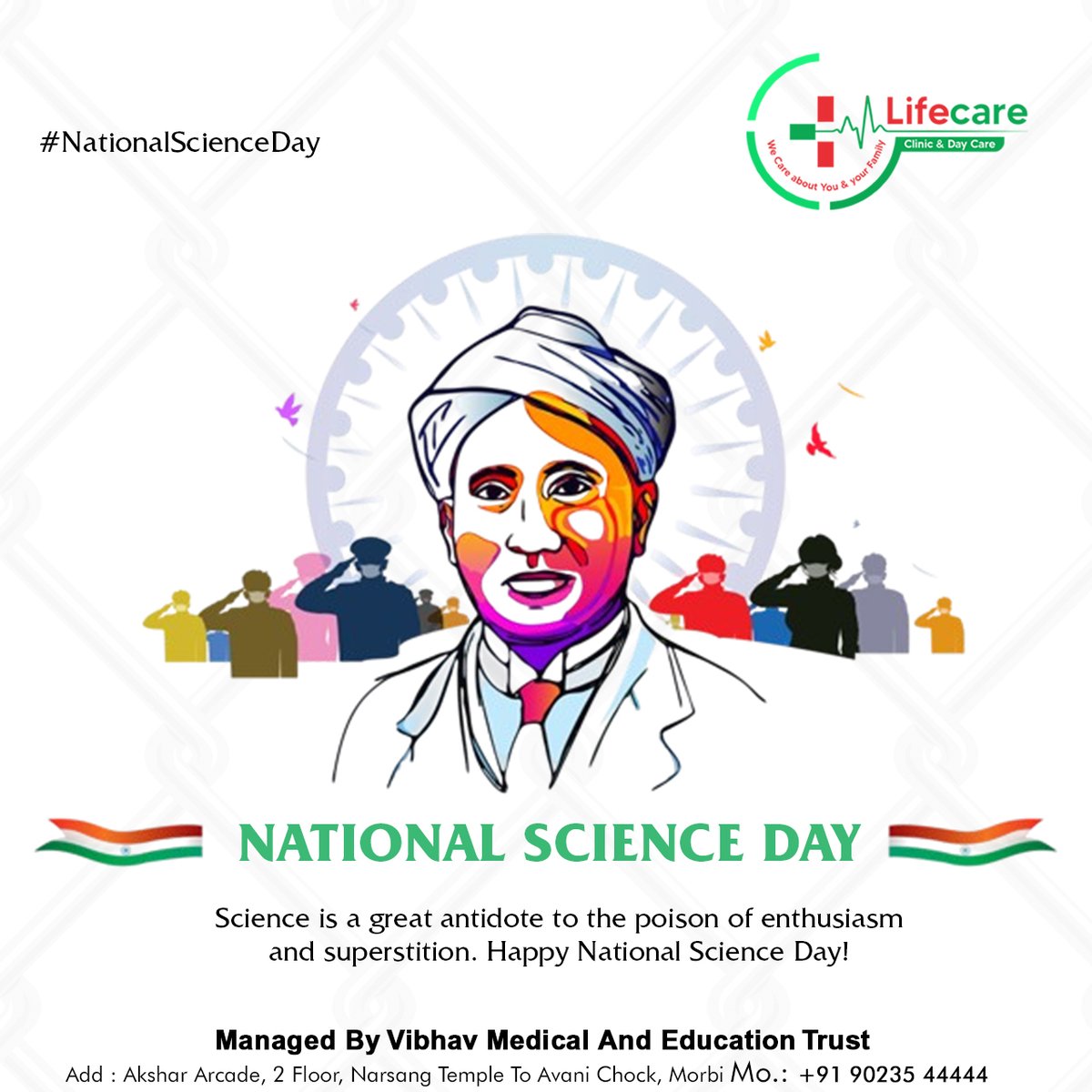 Happy National Science Day 2024! Let's invent new things and contribute to society's development.
@lifecareblood
.
.
#nationalscienceday #scienceday #cvraman #ramaneffect #biology #physics #vibhavmedical #education #trust   #donation #socialwork  #rajkot #morbi #gujarat #india