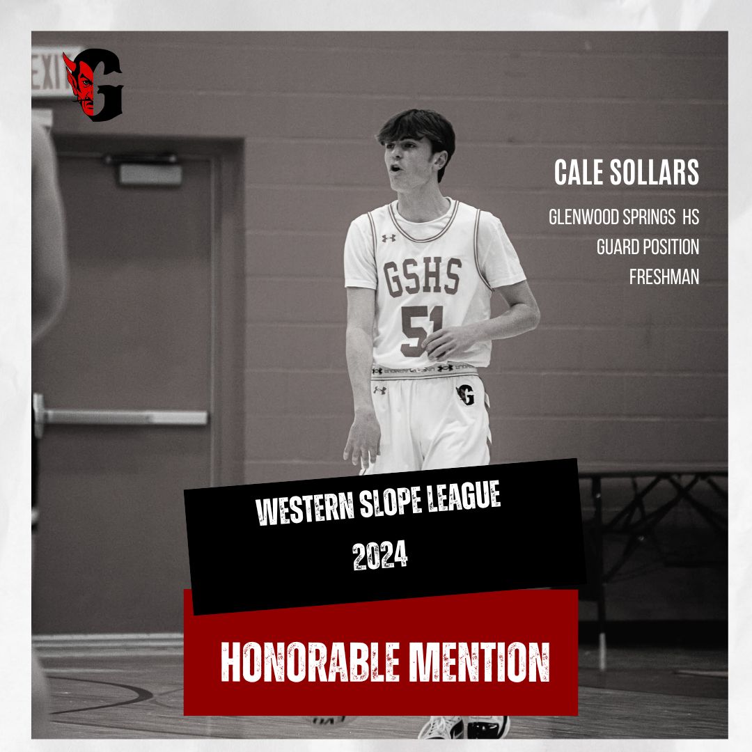 GSHS Boys Basketball (@gshsbbasketball) on Twitter photo Congratulations Cale Sollars on being awarded Western Slope League Honorable Mention, 2024. <a href="/gsdemonsports/">Glenwood Athletics</a> <a href="/mchilson21/">Matt Chilson</a> Congratulations Cale Sollars on being awarded Western Slope League Honorable Mention, 2024. <a href="/gsdemonsports/">Glenwood Athletics</a> <a href="/mchilson21/">Matt Chilson</a>