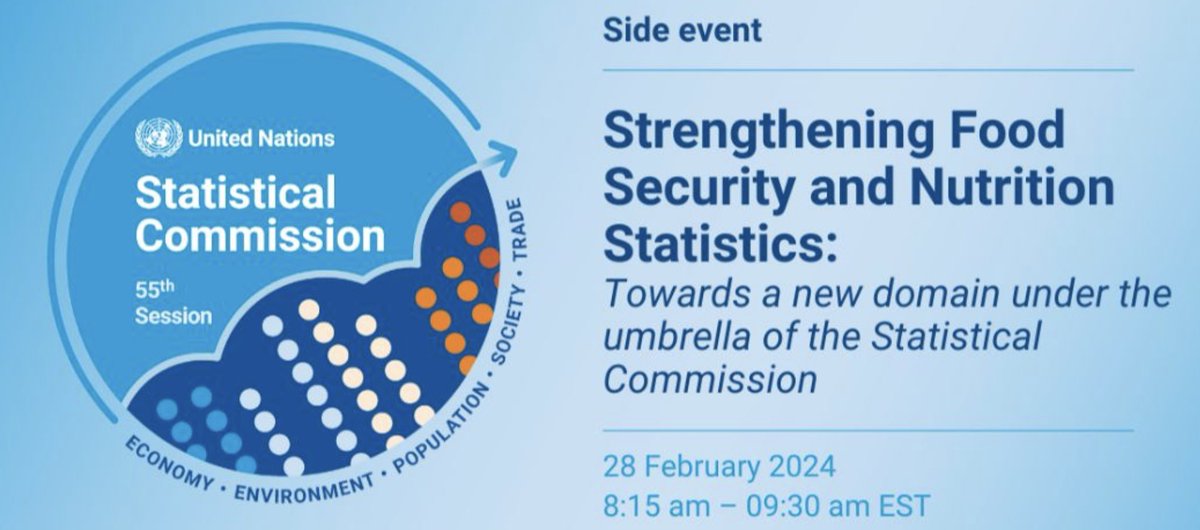 Happy to be co-hosting the side event to #UN55SC

Food security is becoming increasingly uncertain for many countries. It is vitally important that we are measuring developments in this area, otherwise policy makers will be making decisions in the dark.

See the recommendations…