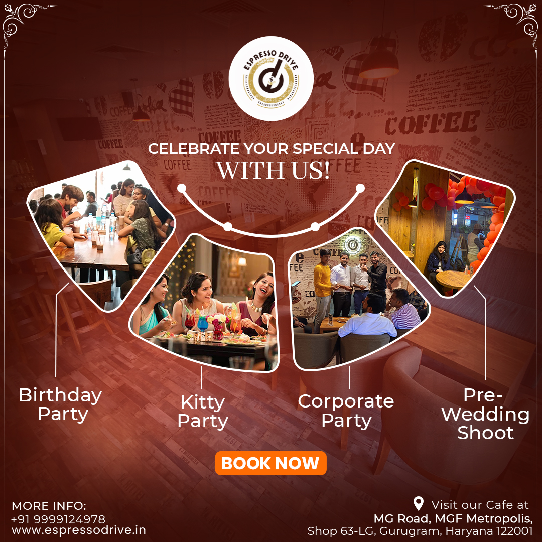 EspressoDrive's tweet photo. Step into @EspressoDrive for a truly special experience! 🌟 Whether it's a #birthday, #anniversary, #kittyparty, #corporateparty or just a celebration of life...Our vibrant and flexible workplace setting is designed to make your day easier and more enjoyable. #bookyourtable now.. https://t.co/UXDda3mOlO