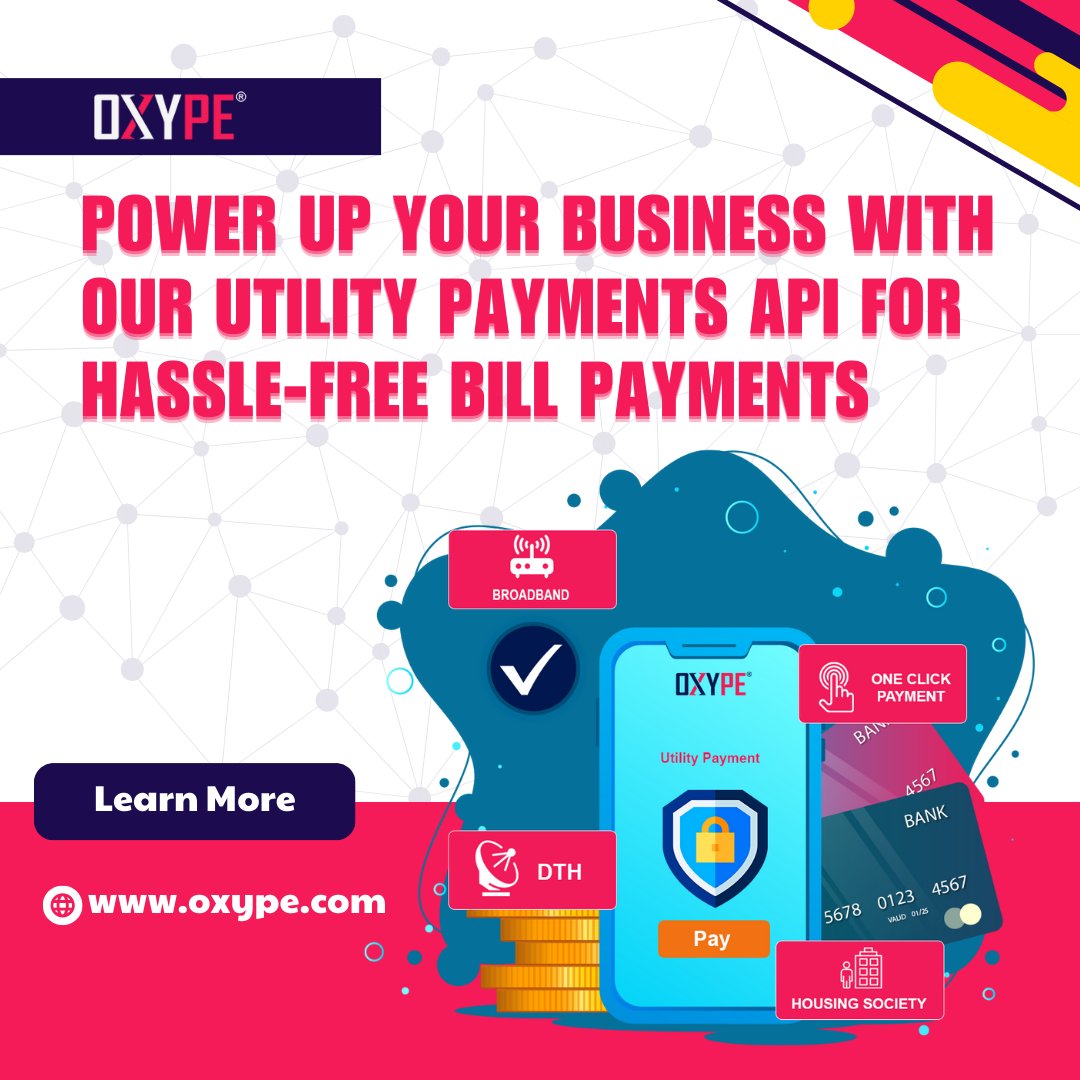 Simplify bill payments for your customers with our Utility Payments API. It's the hassle-free solution your business needs.
👇
👇
#SimplifyBusiness #PaymentEase #oxype #UtilityPayments #payments #API #Apiservice #billpaymentapi #billpayments #paymentsolutions #paymentgateway