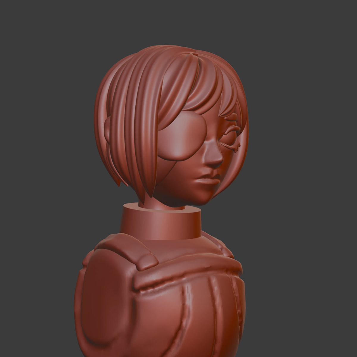 Now that I've learnt many techniques and skills in blender over the past two years, I can finally sculpt one of @hou_jae04's characters as a 28mm miniature. #wip #blender #3D #3DPrinting #modelling #miniature #art #fanart