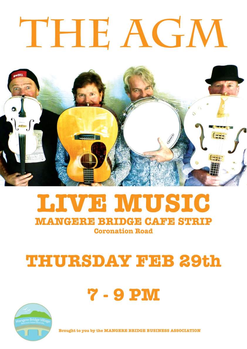 stuartmcmusic's tweet photo. @theagmNZ in Mangere Bridge, Thurs 29th @ 7pm 🎶🎻🎸🥁 https://t.co/JEVZ78buCB