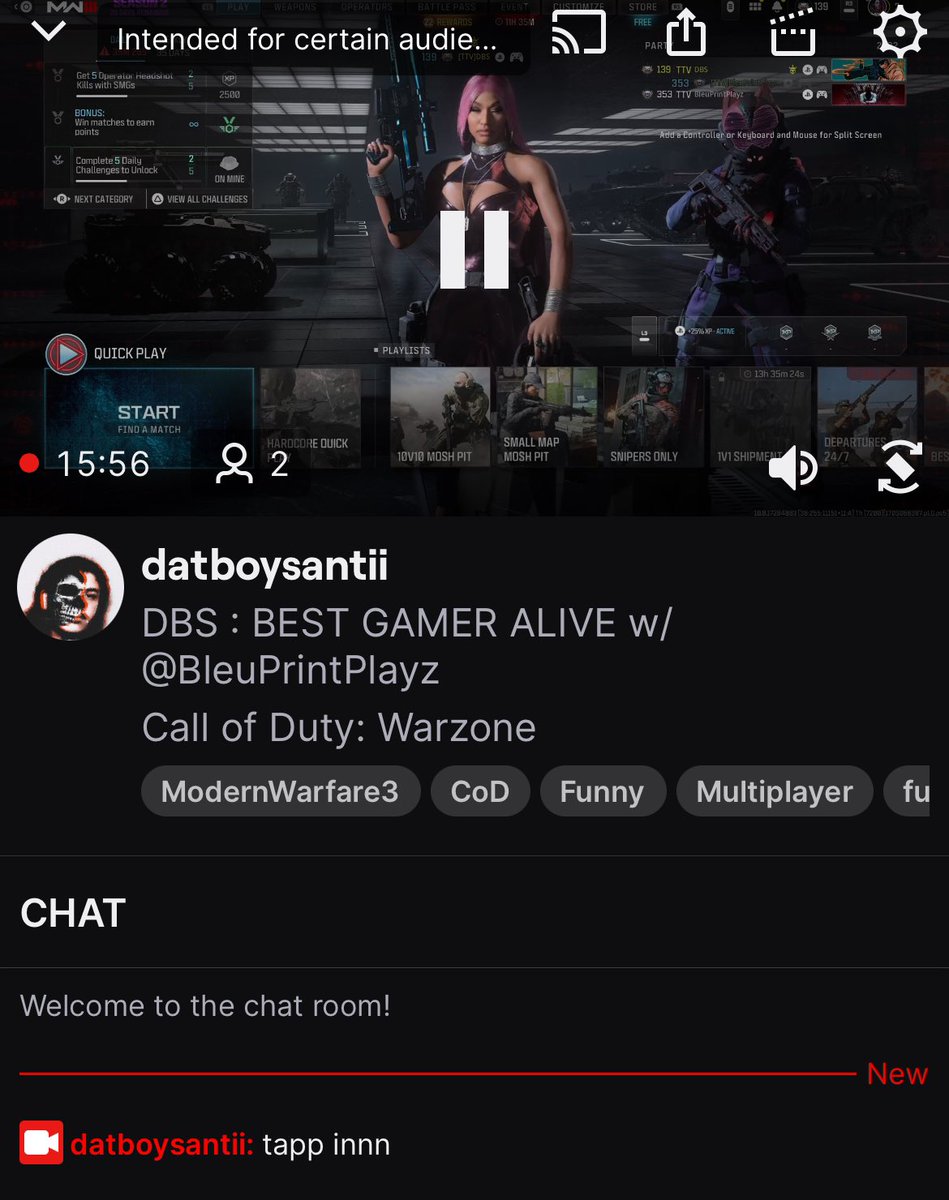 datboygames's tweet photo. LIVE ON TWITCH PT 2 for the day w/ @BleuPrintPlayz https://t.co/Agod5xVtJk

#modernwarfare3            #cod #gamer #twitch #twitchstreamer #callofduty            #ps5 #live #stream #roblox #youtube #subscribe #youtuber #live #gaming #upcomingartist https://t.co/VNzLA97Po7