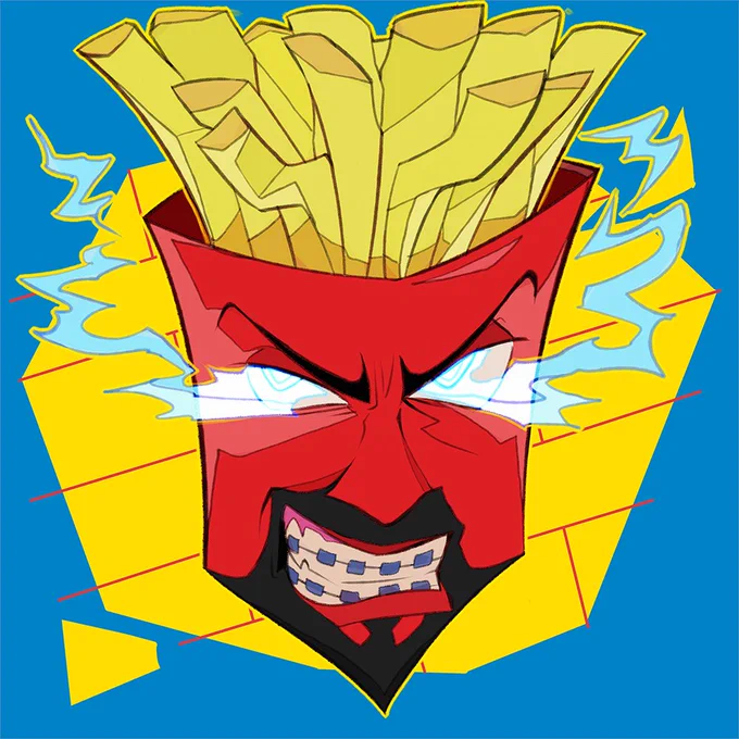 Black History Month Art ChallengeDay 26: Frylock from Aqua Teen Hunger Force (+ human form) 