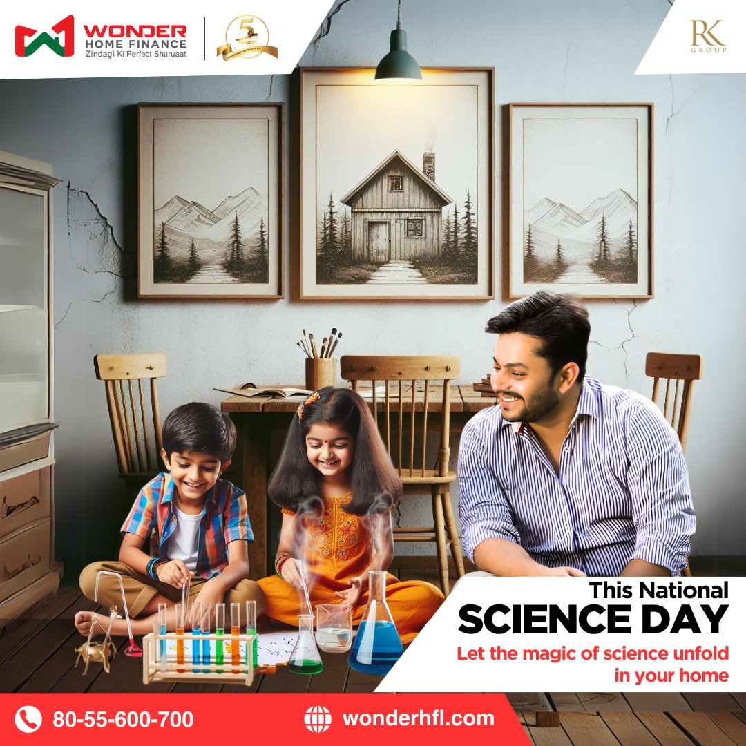 🌟 Celebrate National Science Day with a twist! 🌟 ​
Turn your home into a science lab and watch your kids' potential unfold.🔍✨ Let's build a brighter future, one experiment at a time!​

#NationalScienceDay #HomeScience #BrighterFuture #FamilyFun #DiscoverAtHome #trending