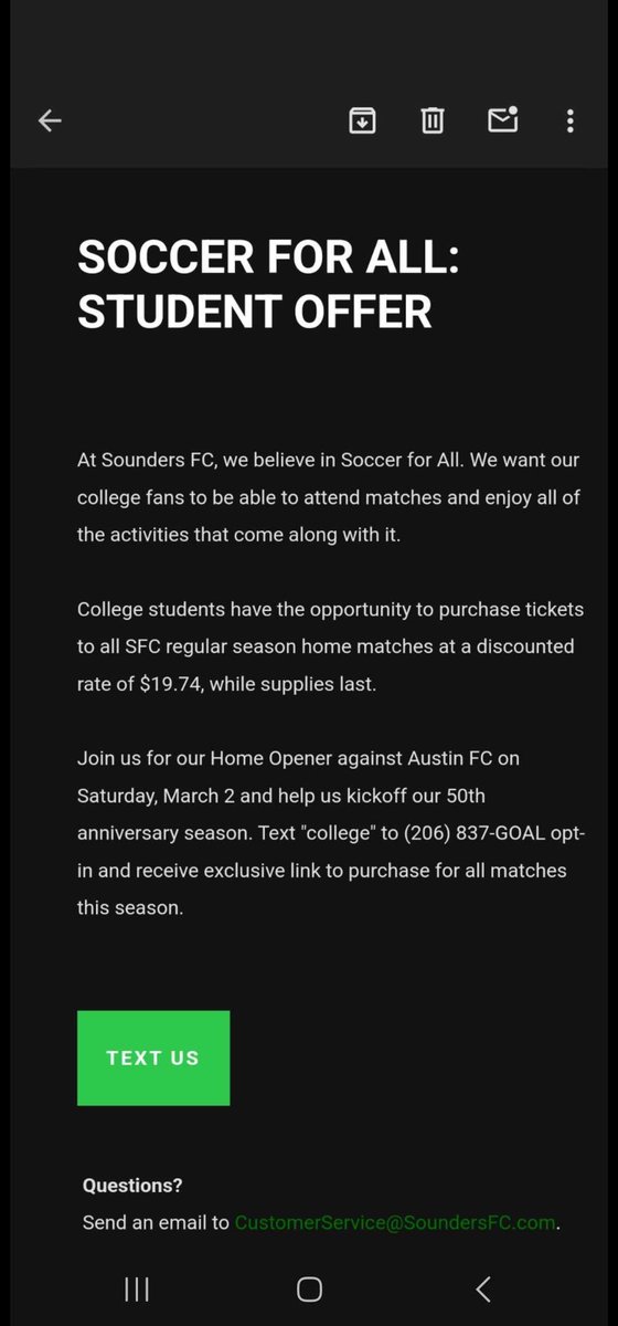 Hey students: did you catch this???  Those $19.74 tickets have gone digital! 

#SoccerForAll