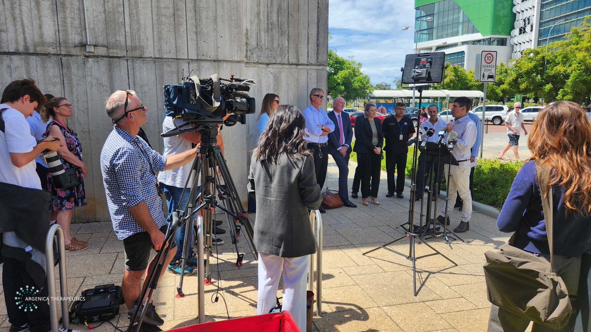 ArgenicaT's tweet image. Today, #AGN attracted national media attention with the launch of its Phase 2 clinical trial of #ARG007 in stroke patients across Australia

Here&apos;s a behind the scenes look at the media coverage at the launch.  We look forward to sharing more in coming days...