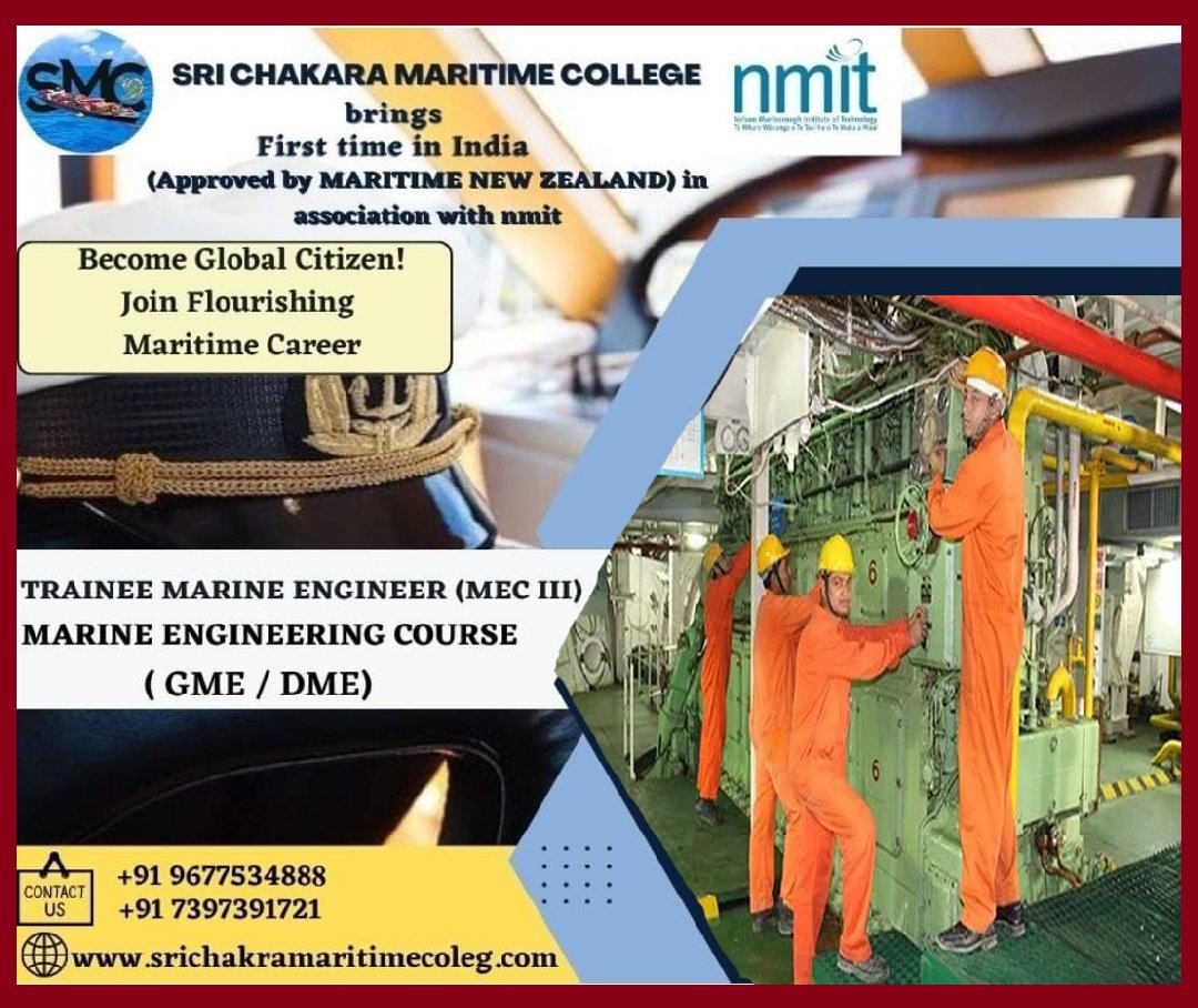 Admission Open For Marine Engineering
Become a Global Citizen!
Join Flourishing Maritime Career

#marineengineers #DME #TME #GME #admissions #navy #sea #indannavy #navylife #marines #navyseals #marinecorps #royalnavy #ship #sailing #engineering #enginecadet #Shipping #ship