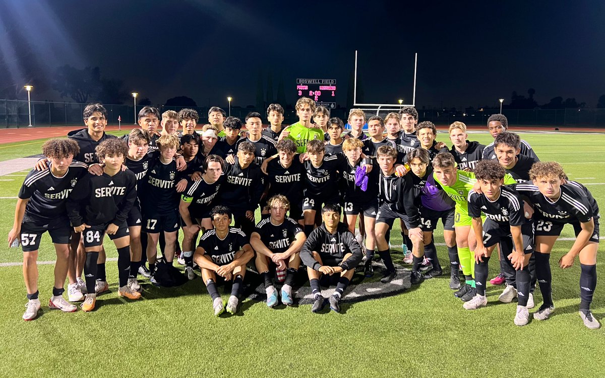 ServiteSoccer's tweet image. CIF D2 Regional 
1st Round Final 

Servite 3, San Dieguito Academy 1 

Goals: Mattias Kremer, Martin Rico, TaeIl Lozano 
Assists: Justin Cuevas (2), Ashton Ta-Tran 
Saves: Talin Morgan 4, John Zelinka 1 

@ocvarsity @latsondheimer @SteveFryer @PrepSoccer @OCSportsZone