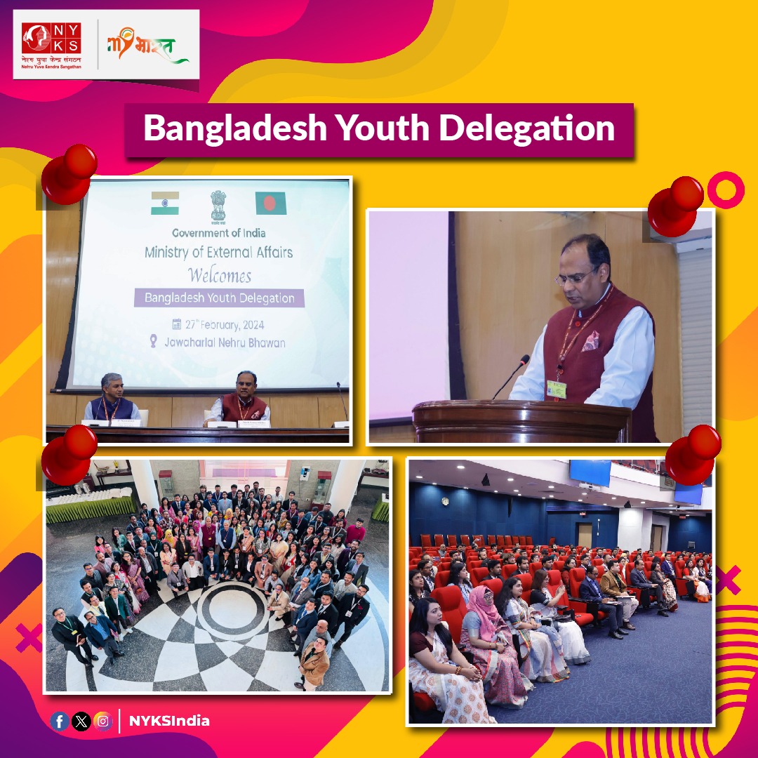 Bangladesh Youth Delegation had the pleasure of meeting Shri Nitesh Kumar Mishra, JS, YA & DG, NYKS and Shri P. Kumaran, OSD (ER & DPA), MEA. #BangladeshYouthDelegation #BYD #NYKS