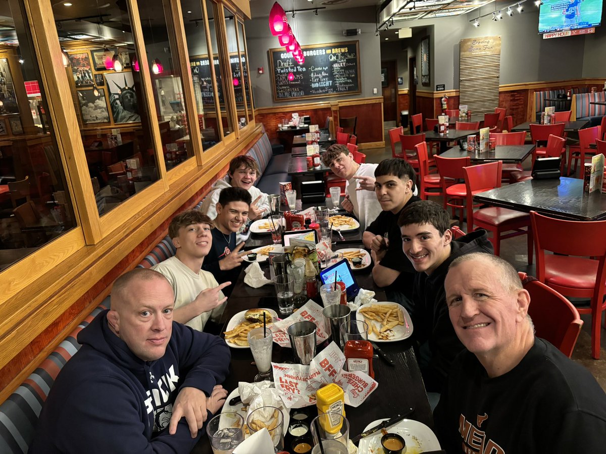 2024 Senior dinner. Shakes and bottomless fries went down. Such a great group, historic you might say. #yumm #BeAChampion