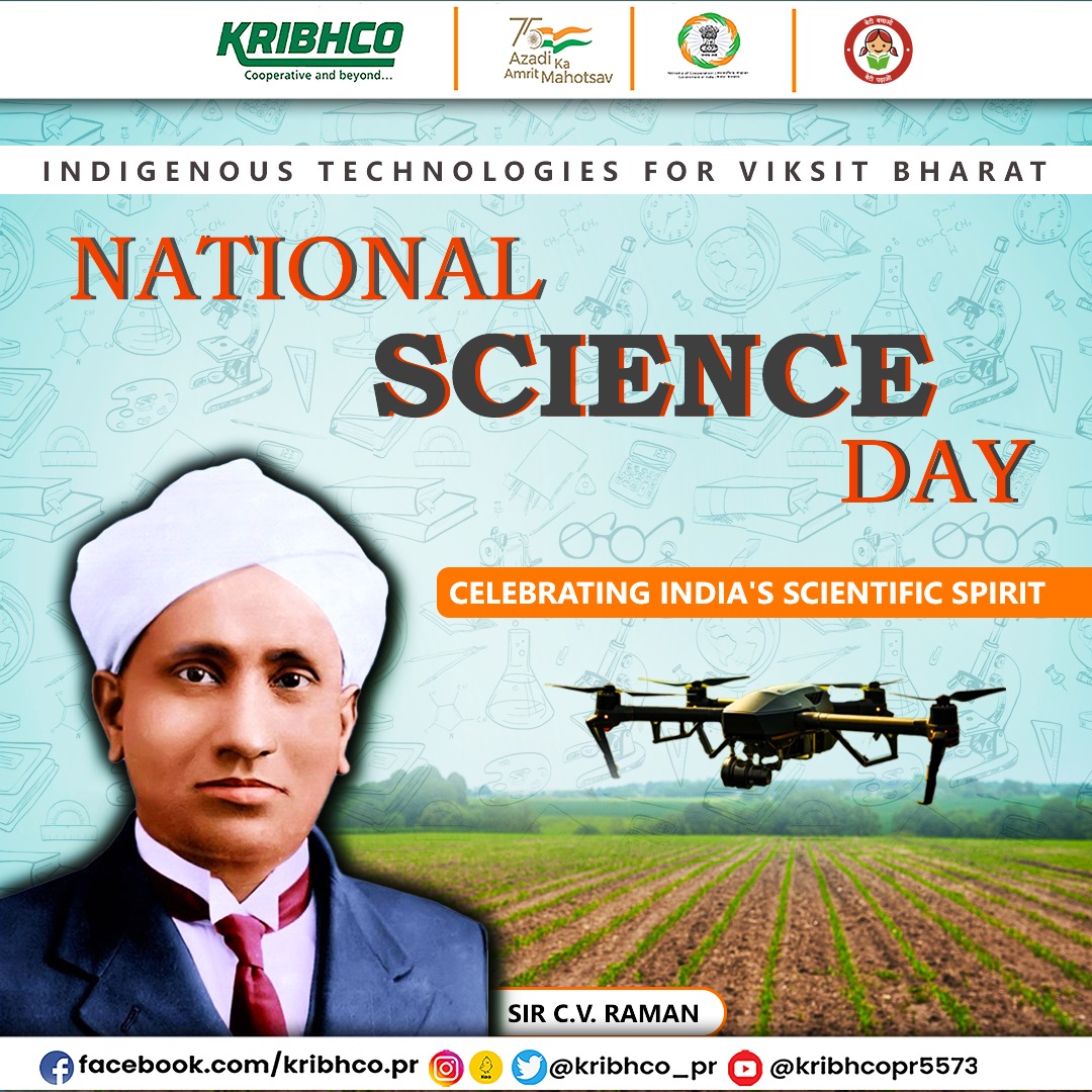 KRIBHCO_PR's tweet image. India's homegrown tech is shaping the future! This #NationalScienceDay, let's celebrate 'Indigenous Technologies for Viksit Bharat' and the brilliance of our scientists.
#MadeInIndia #ScienceForProgress
@MinOfCooperatn
@AgriGoI
@fertmin_india
@IndiaDST