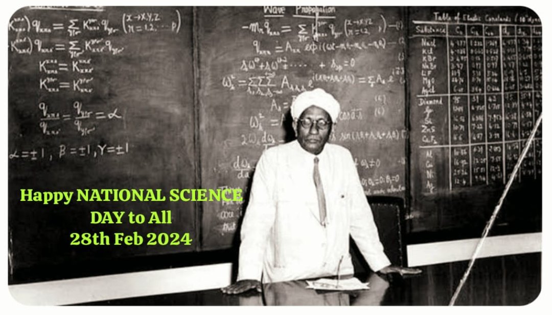 Happy National Science Day all

#RamanEffect

#CVRaman