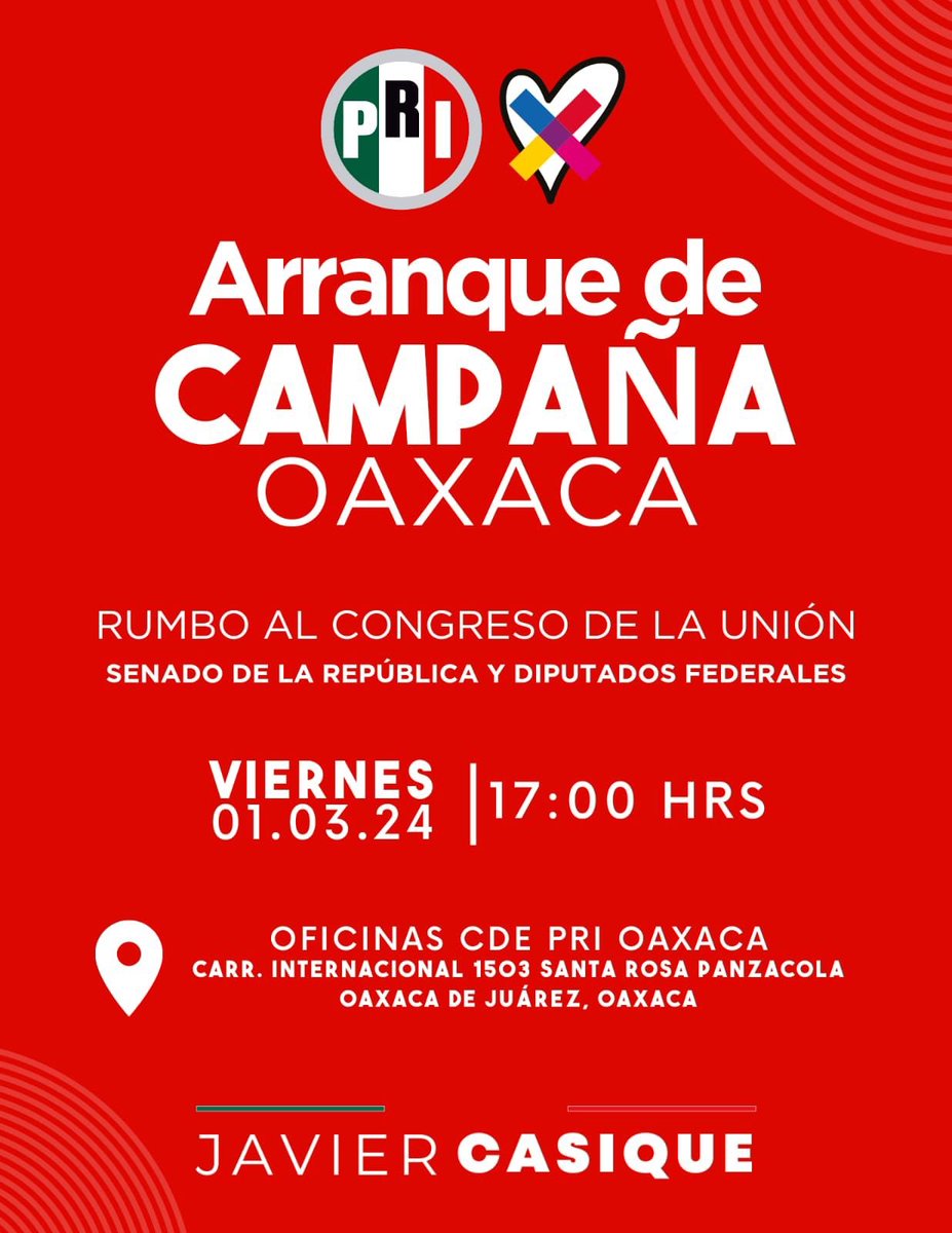 Las y los esperamos en las instalaciones de nuestro partido, el próximo viernes 01 de marzo a las 17 horas. ¡Será un gusto recibirlos!